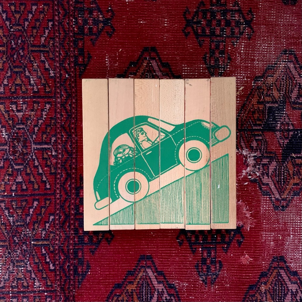 vintage 70s Creative Playthings wooden puzzle